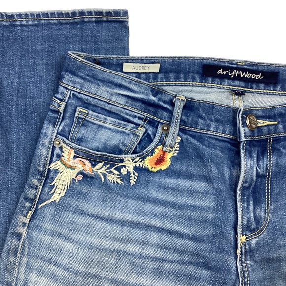 Driftwood Audrey Embroidered Straight Leg Jeans - Picture 4 of 13